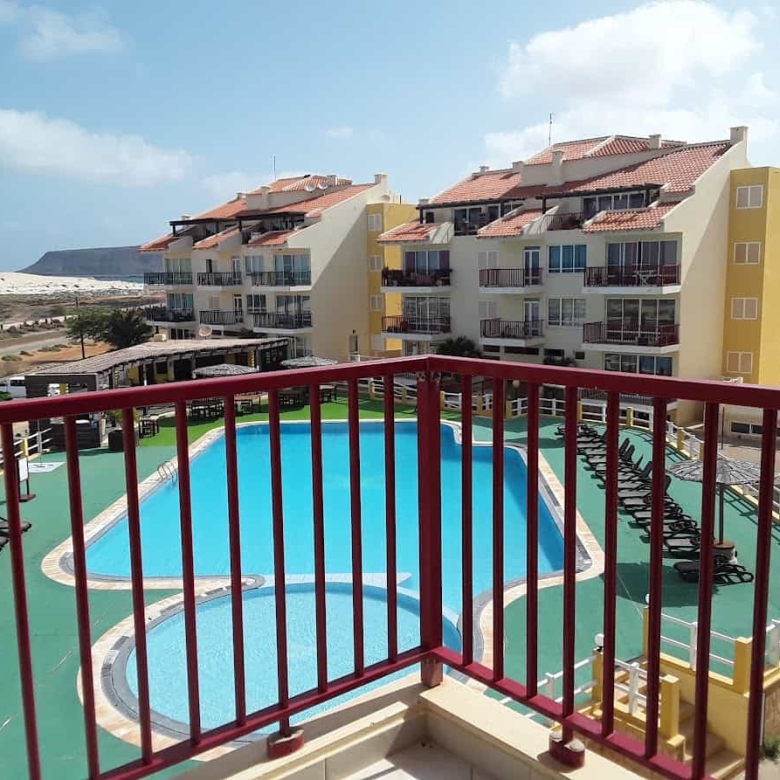 Property for Sale Cape Verde – 2-Bed Apartment with Sea Views at Vila Cabral II, Boa Vista - balcony view