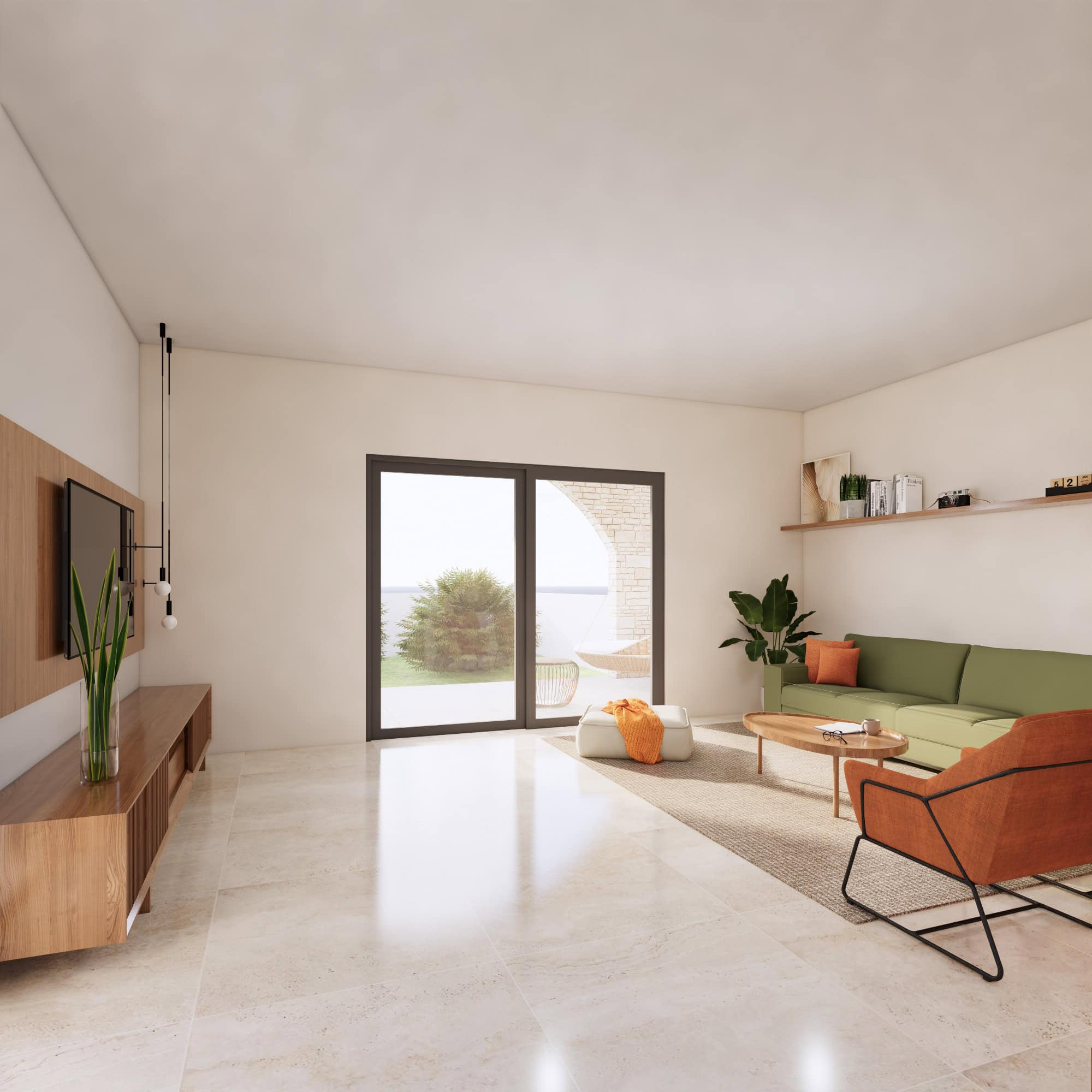 Houses for Sale Cape Verde – 3 Bed Villa Coqueiro at Djadsal Village, Sal - living room view