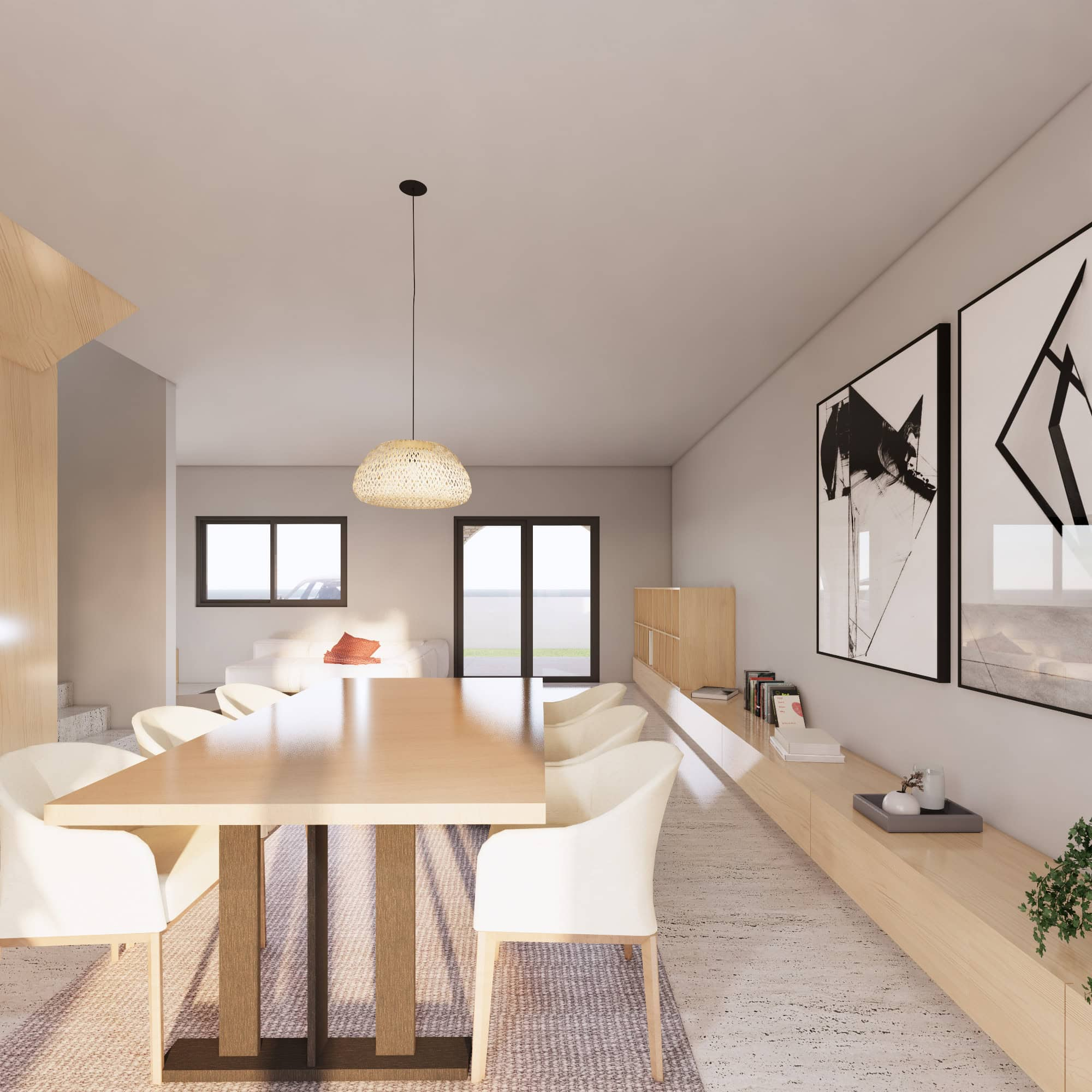 Houses for Sale Cape Verde – 3 Bed Cycas Townhouse at Djadsal Village, Sal - living room view