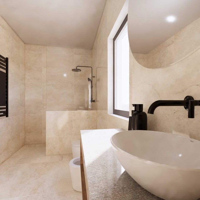 Houses for Sale Cape Verde – 3 Bed Cycas Townhouse at Djadsal Village, Sal - bathroom view