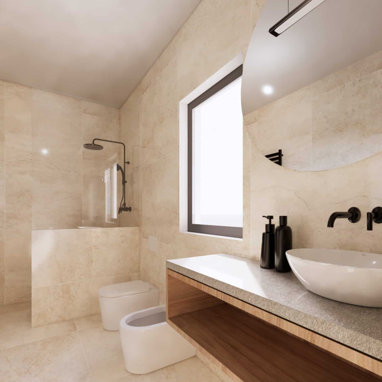 Houses for Sale Cape Verde – 3 Bed Cycas Townhouse at Djadsal Village, Sal - bathroom view