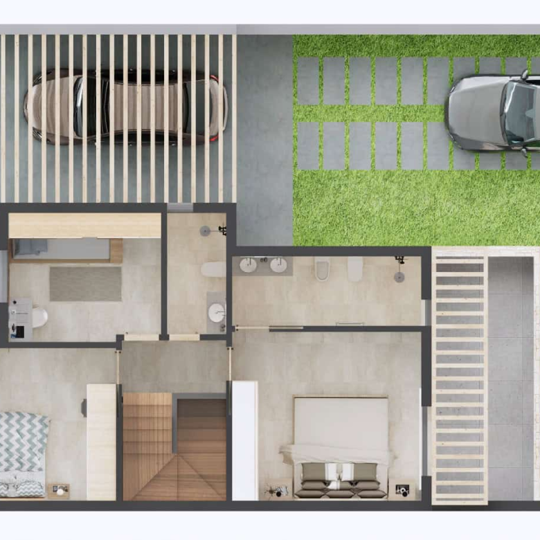 Houses for Sale Cape Verde – 3 Bed Villa Coqueiro at Djadsal Village, Sal - plan view