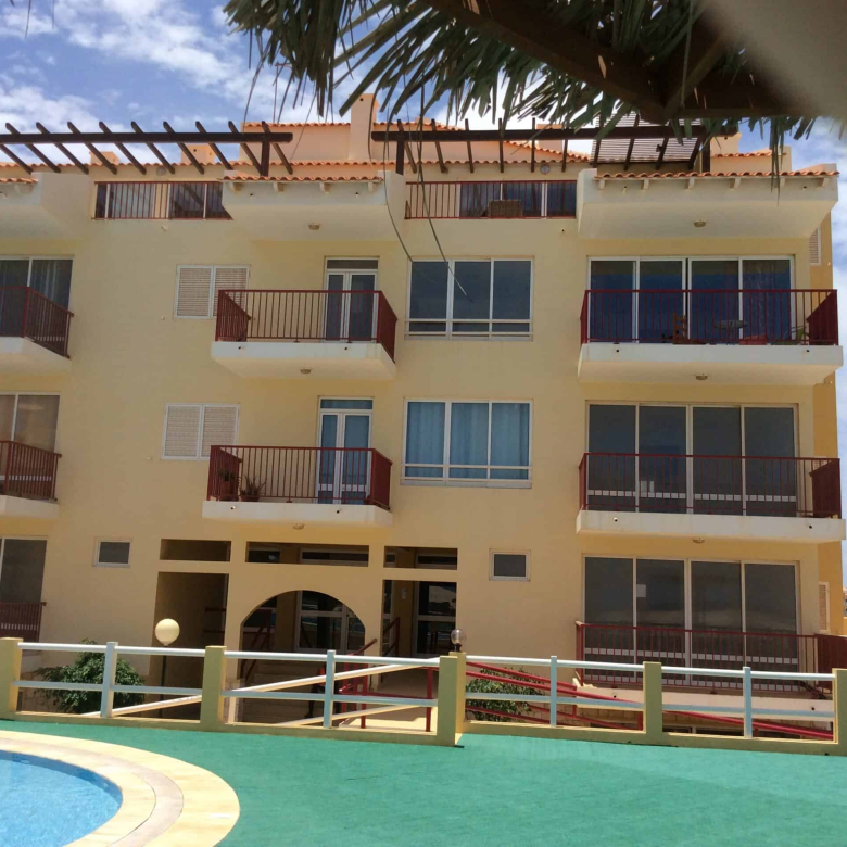 Property for Sale Cape Verde – 2-Bed Apartment with Sea Views at Vila Cabral II, Boa Vista - pool view