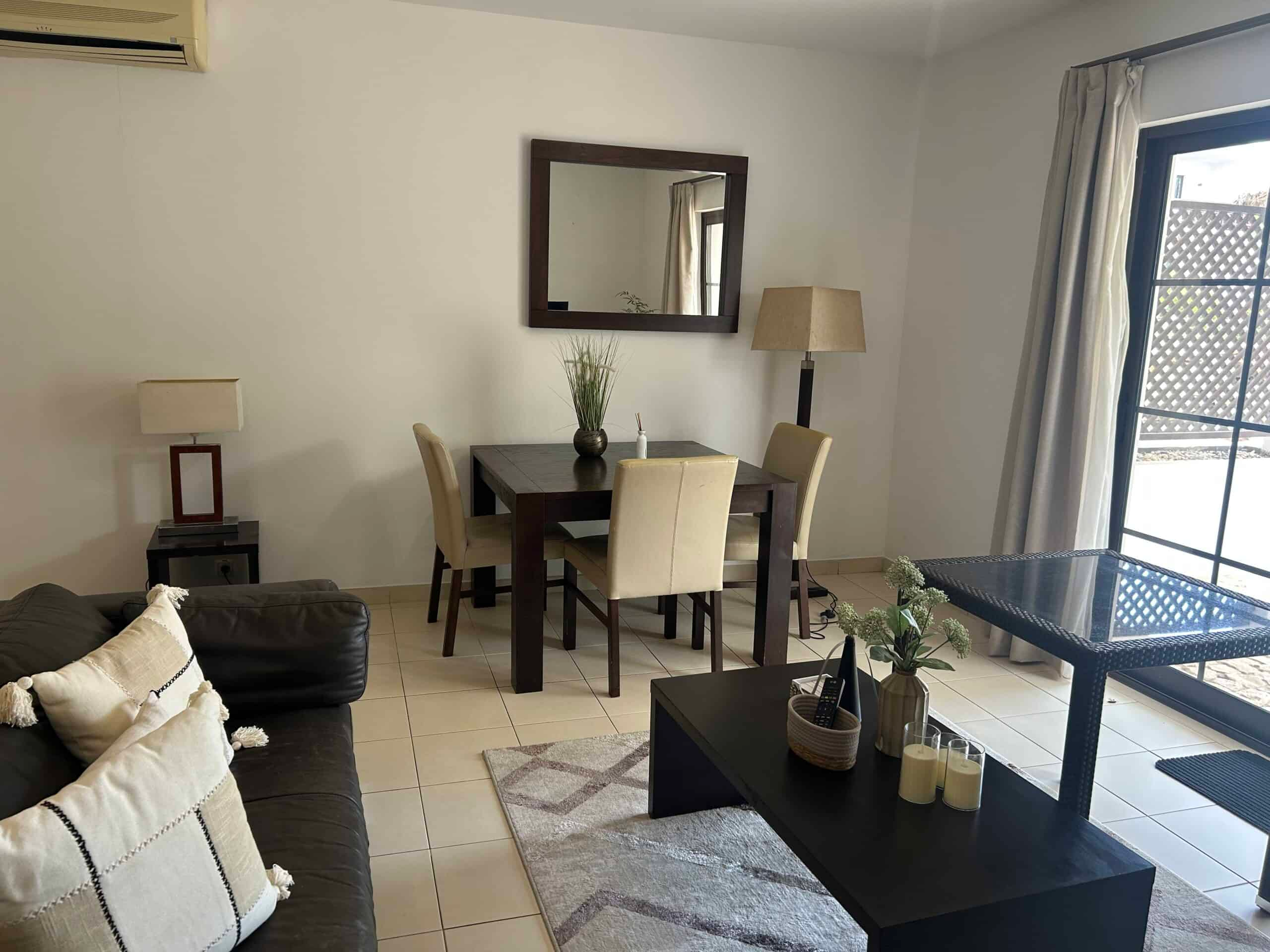 Property for Sale Cape Verde – 2-Bed Apartment at Tortuga Beach Resort, Sal livingroom view