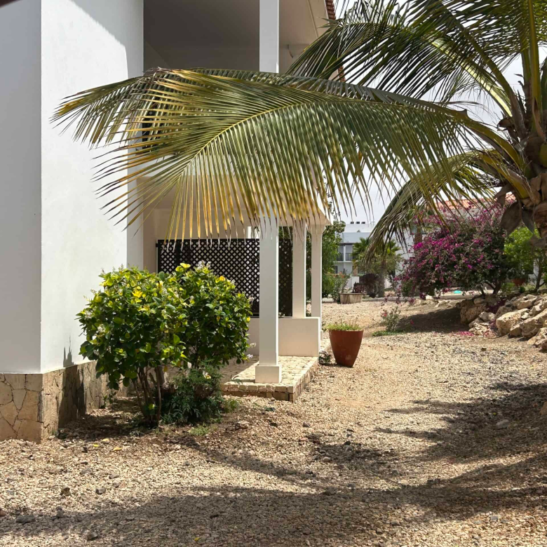 Property for Sale Cape Verde – 2-Bed Apartment at Tortuga Beach Resort, Sal garden view