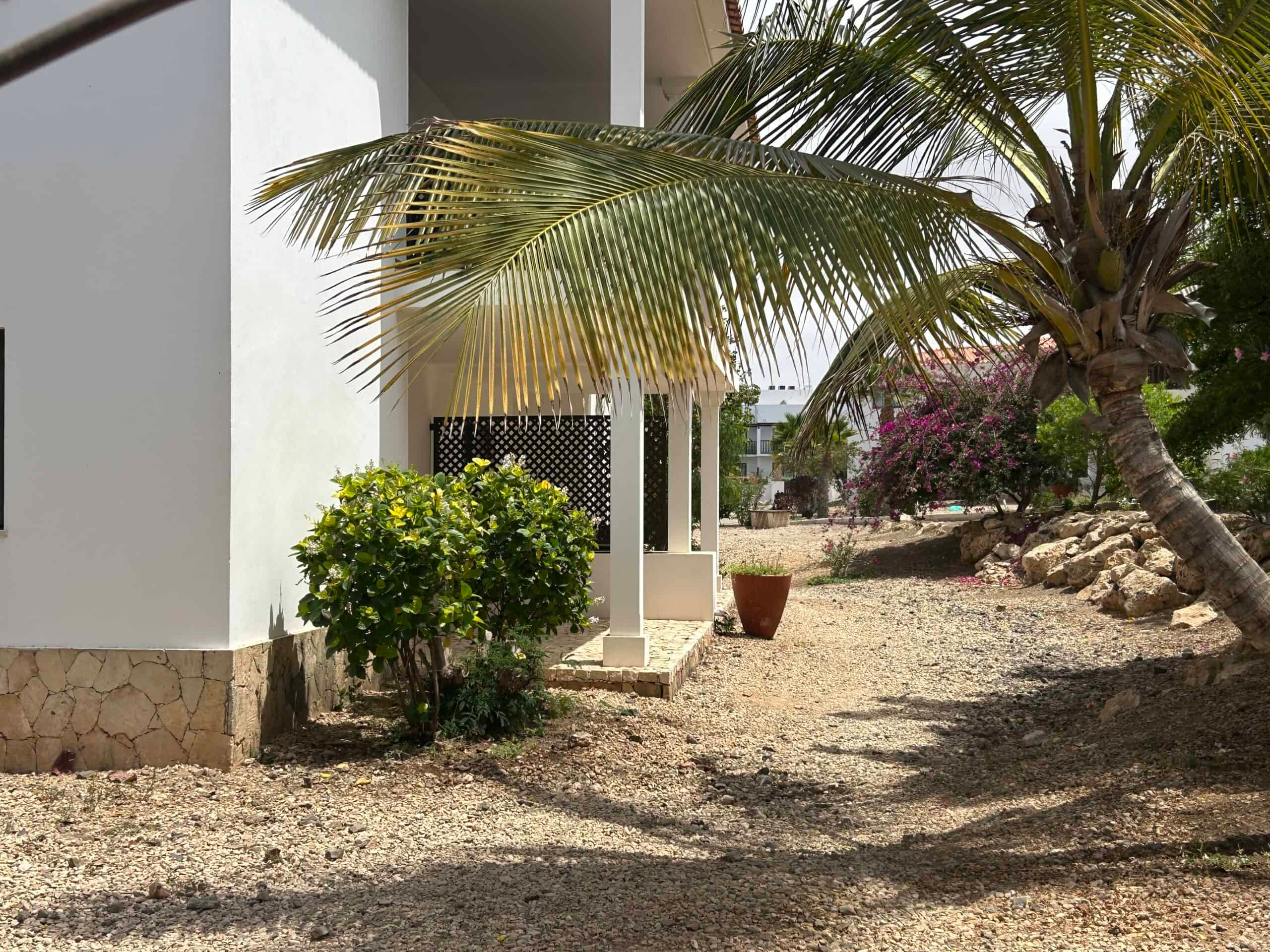 Property for Sale Cape Verde – 2-Bed Apartment at Tortuga Beach Resort, Sal garden view