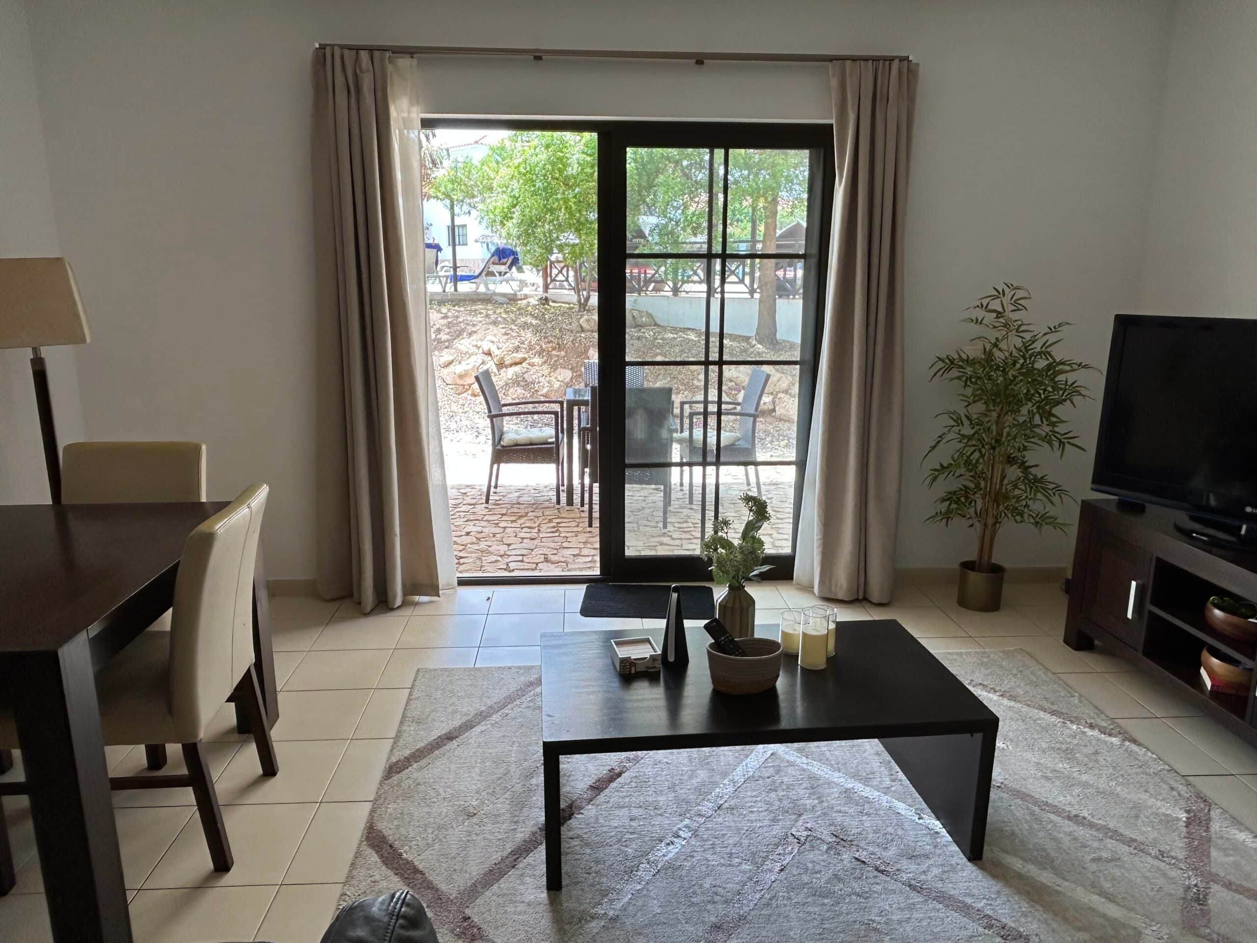 Property for Sale Cape Verde – 2-Bed Apartment at Tortuga Beach Resort, Sal living room view