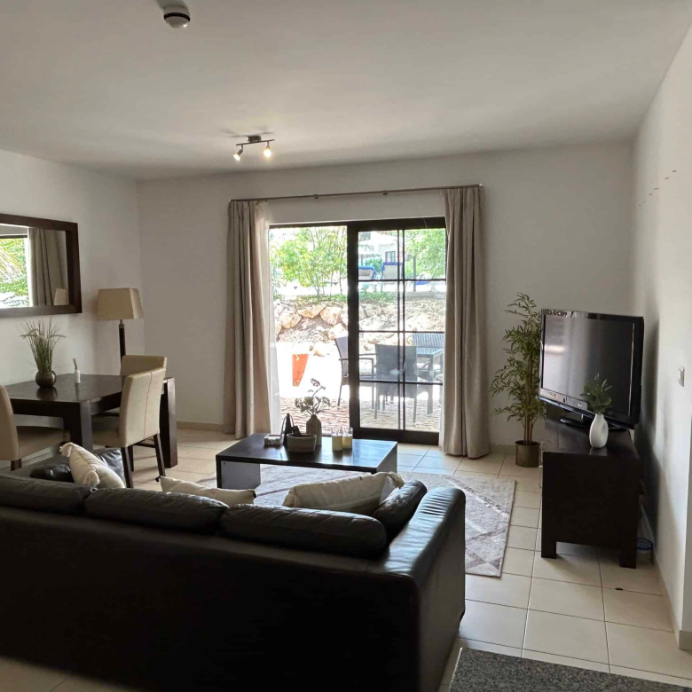 Property for Sale Cape Verde – 2-Bed Apartment at Tortuga Beach Resort, Sal living room view