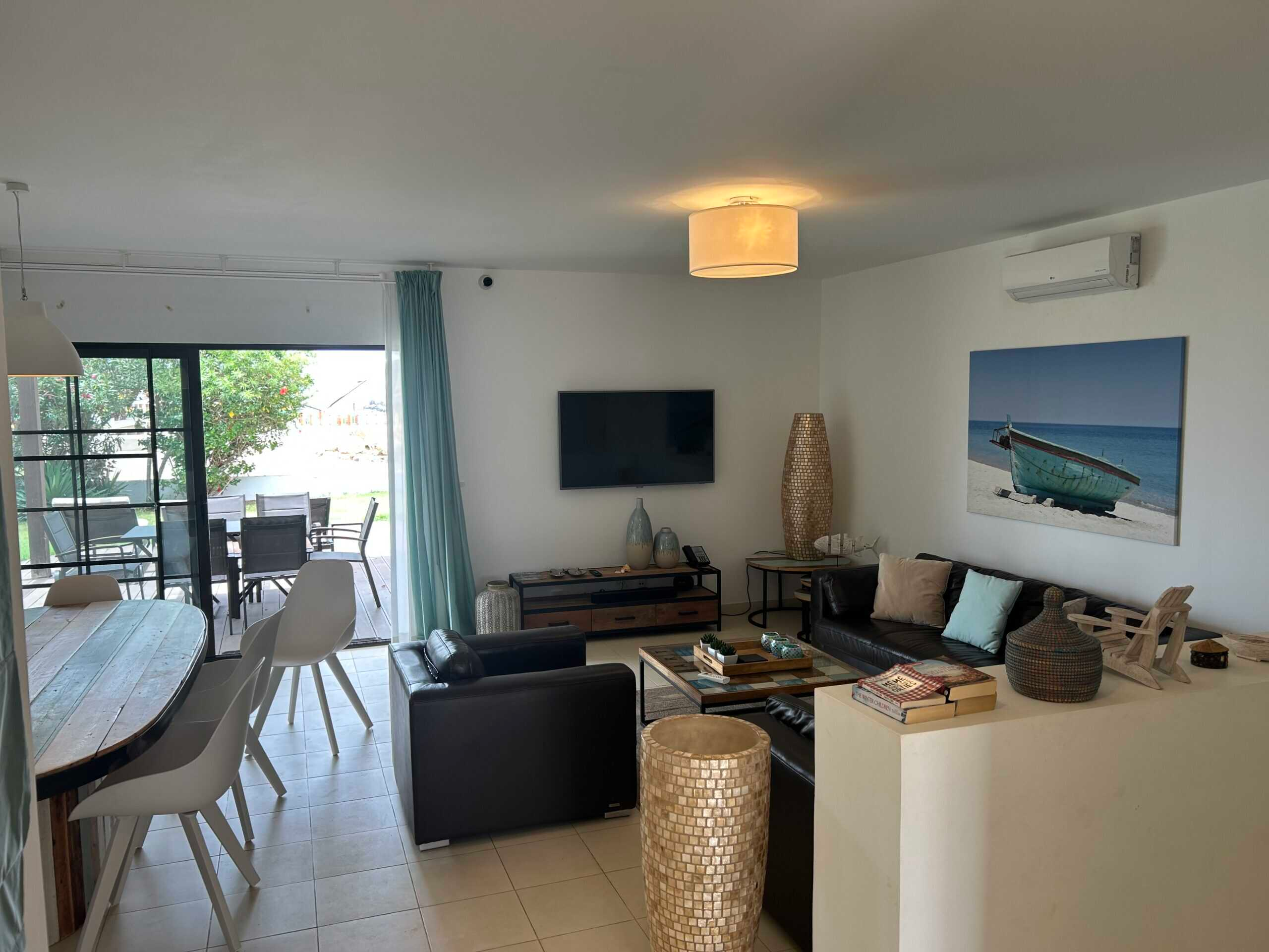 Cape Verde Properties – Spectacular 4-Bed Beachfront Villa at Tortuga Beach Resort, Sal - Living Room View