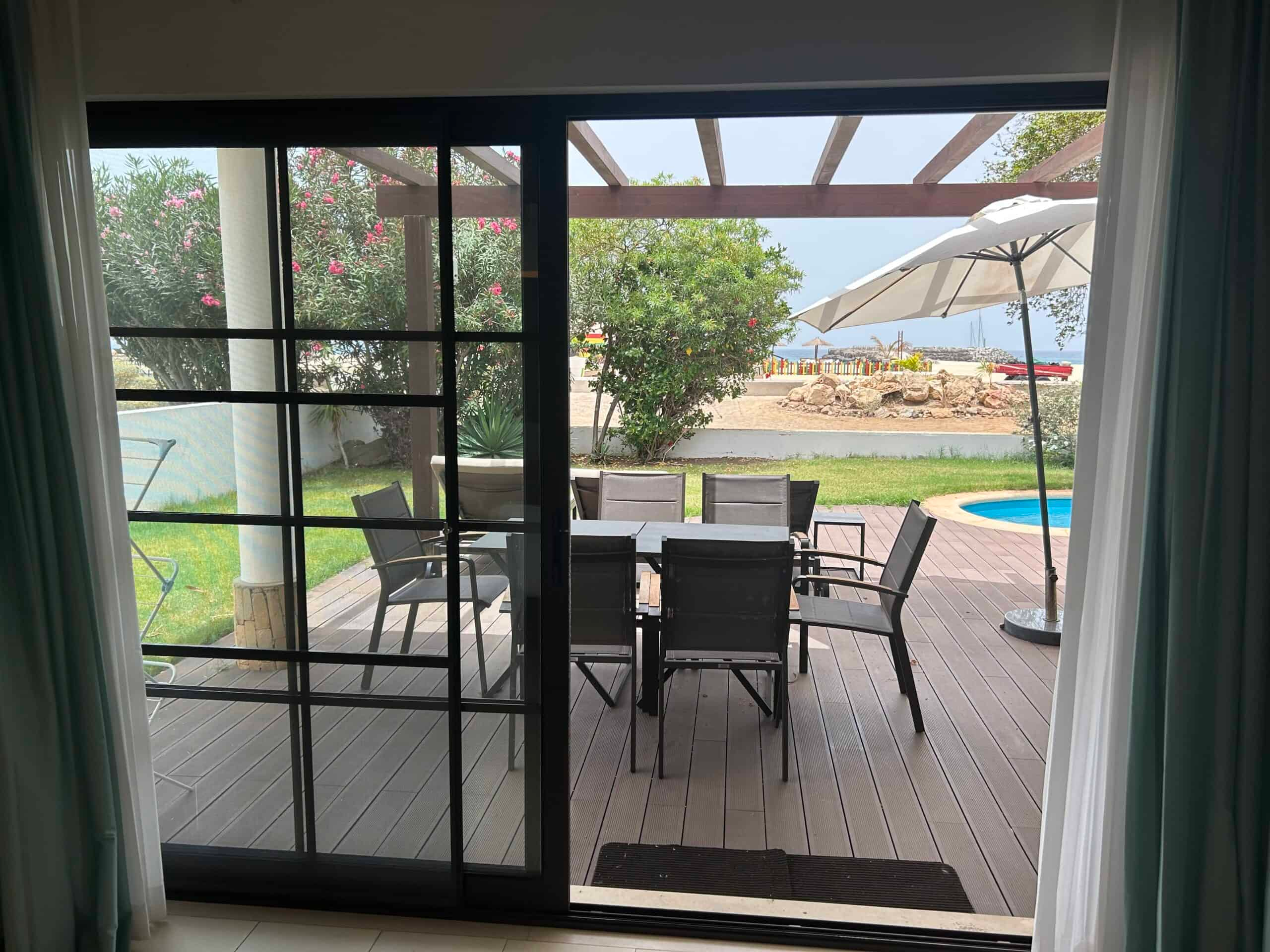 Cape Verde Properties – Spectacular 4-Bed Beachfront Villa at Tortuga Beach Resort, Sal - garden and pool view