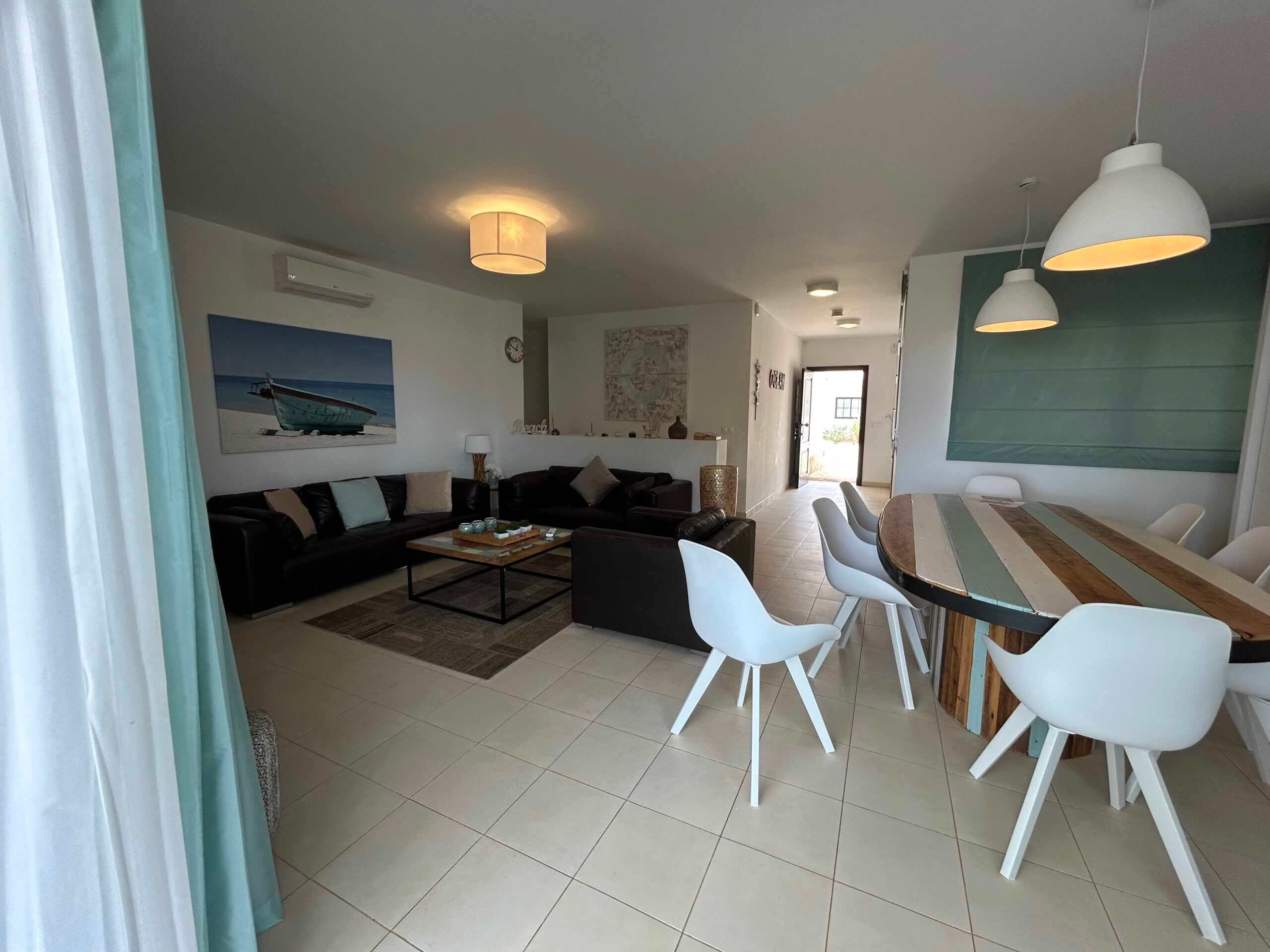 Cape Verde Properties – Spectacular 4-Bed Beachfront Villa at Tortuga Beach Resort, Sal - living room view