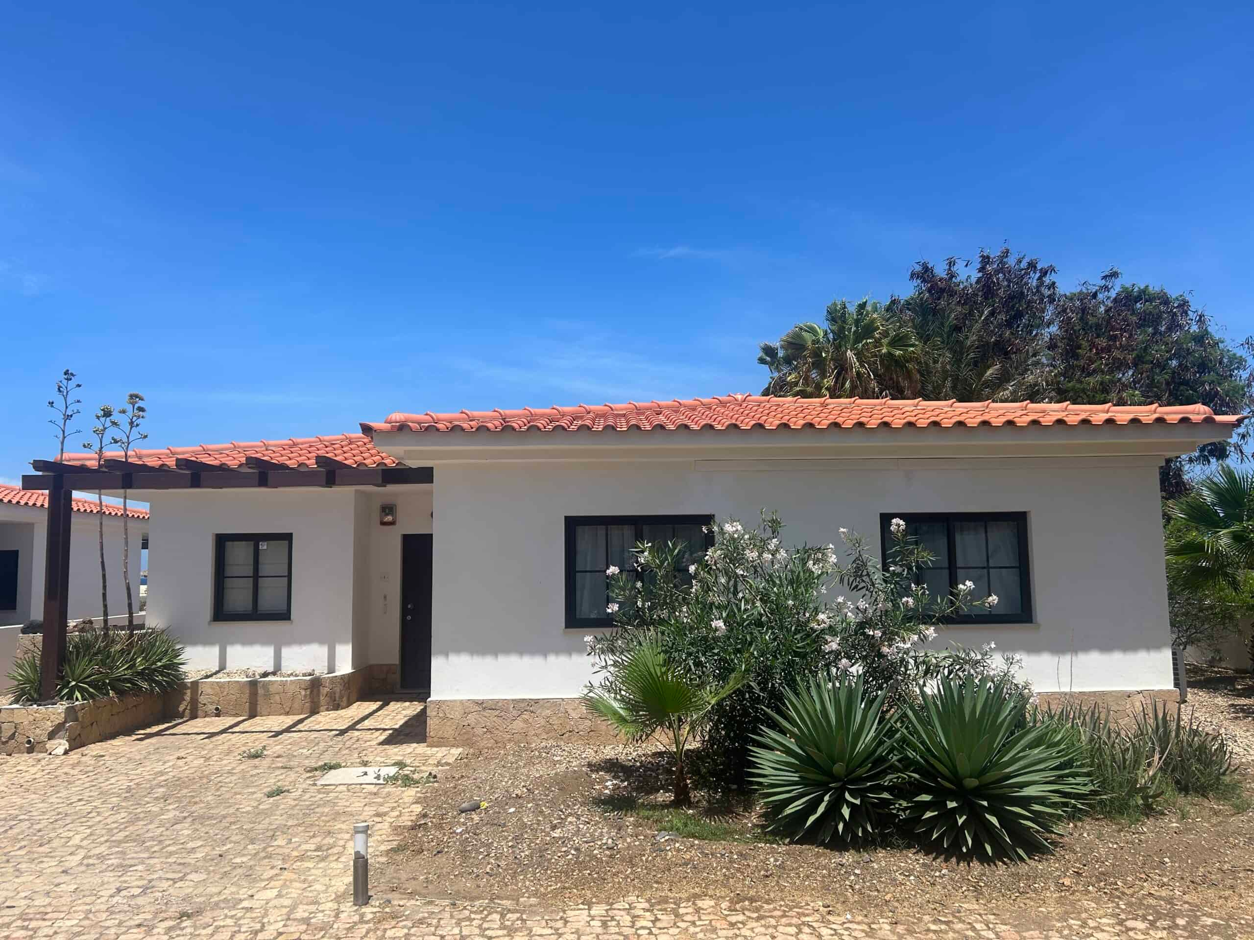 Cape Verde Properties – Spectacular 4-Bed Beachfront Villa at Tortuga Beach Resort, Sal - front outside view