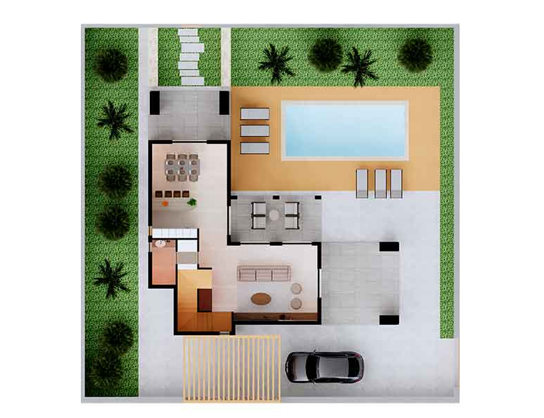 Villa Tamareira – Luxury New Build Among the Finest Houses for Sale Cape Verde - plan view