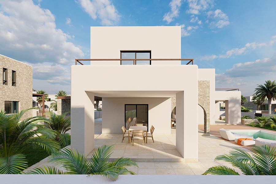 Villa Tamareira – Luxury New Build Among the Finest Houses for Sale Cape Verde - outside view