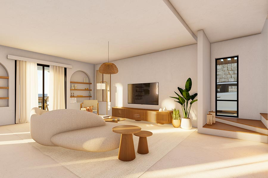 Villa Tamareira – Luxury New Build Among the Finest Houses for Sale Cape Verde - living room view