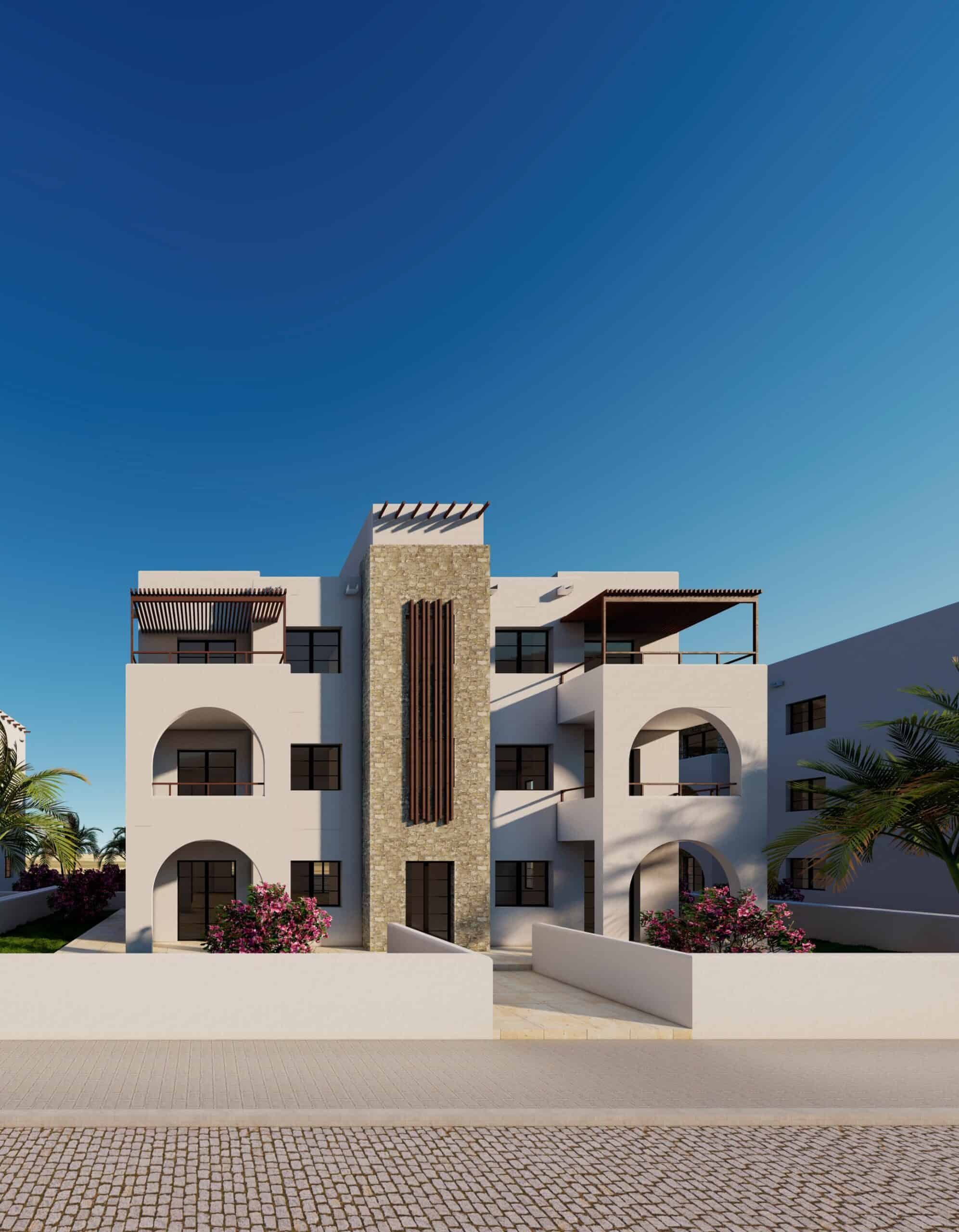 Cape Verde Properties – New 2-Bed Apartments at Alioth Development, Santa Maria - outside view