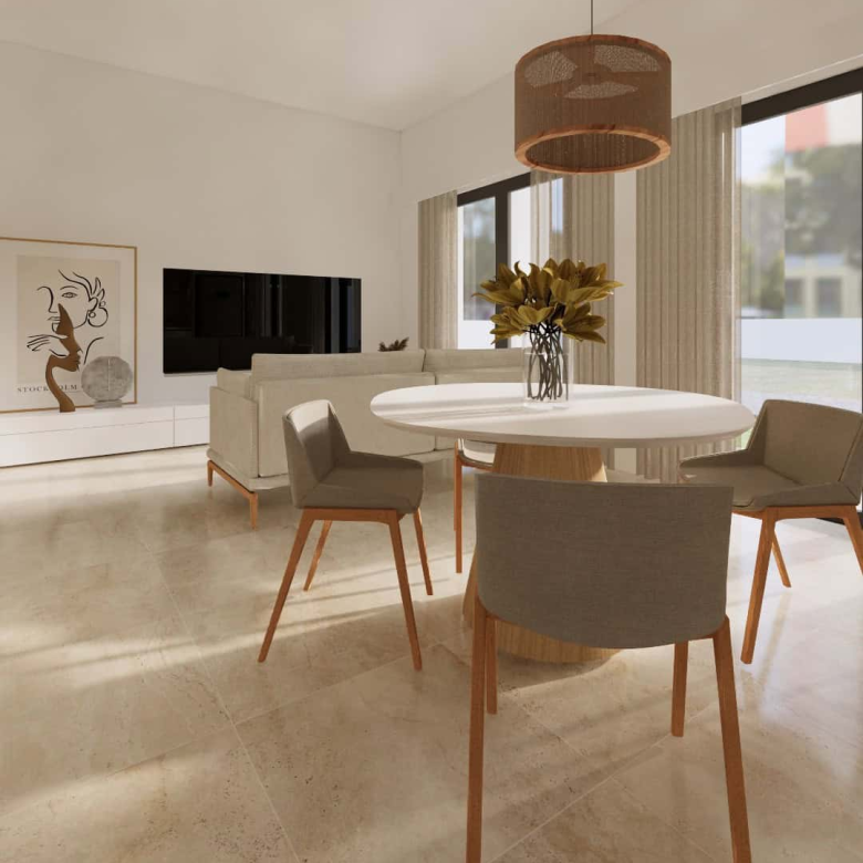 Cape Verde Properties – New 2-Bed Apartments at Alioth Development, Santa Maria - living room view