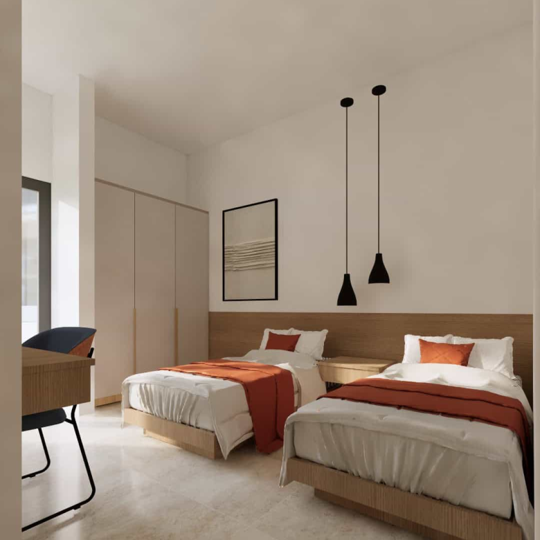 Cape Verde Properties – New 2-Bed Apartments at Alioth Development, Santa Maria - bedroom view