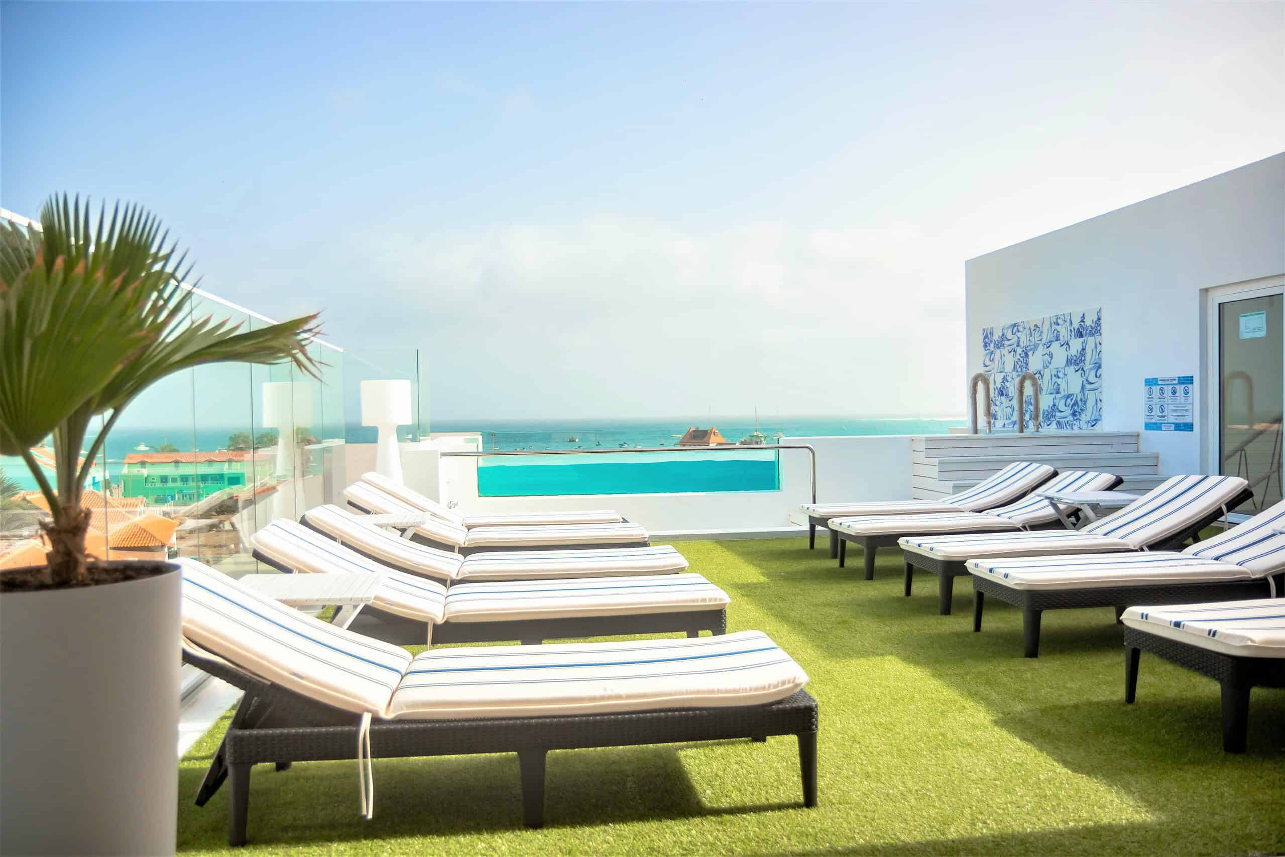 Property for Sale Cape Verde: Stylish Boutique Hotel in the Heart of Santa Maria - roof to view