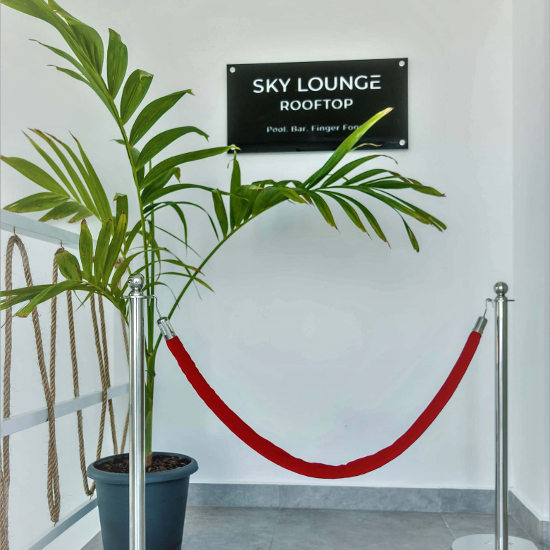 Property for Sale Cape Verde: Stylish Boutique Hotel in the Heart of Santa Maria - roof top lounge hallway