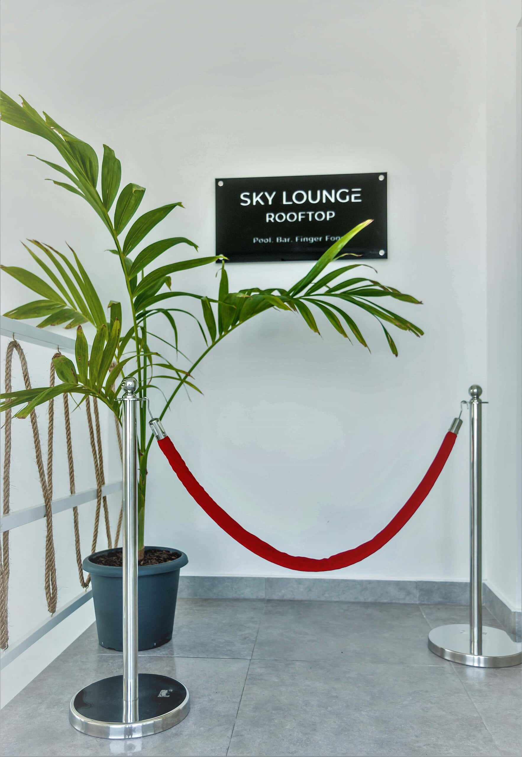 Property for Sale Cape Verde: Stylish Boutique Hotel in the Heart of Santa Maria - roof top lounge hallway