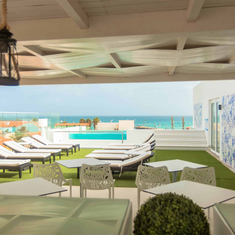 Property for Sale Cape Verde: Stylish Boutique Hotel in the Heart of Santa Maria - Roof top view