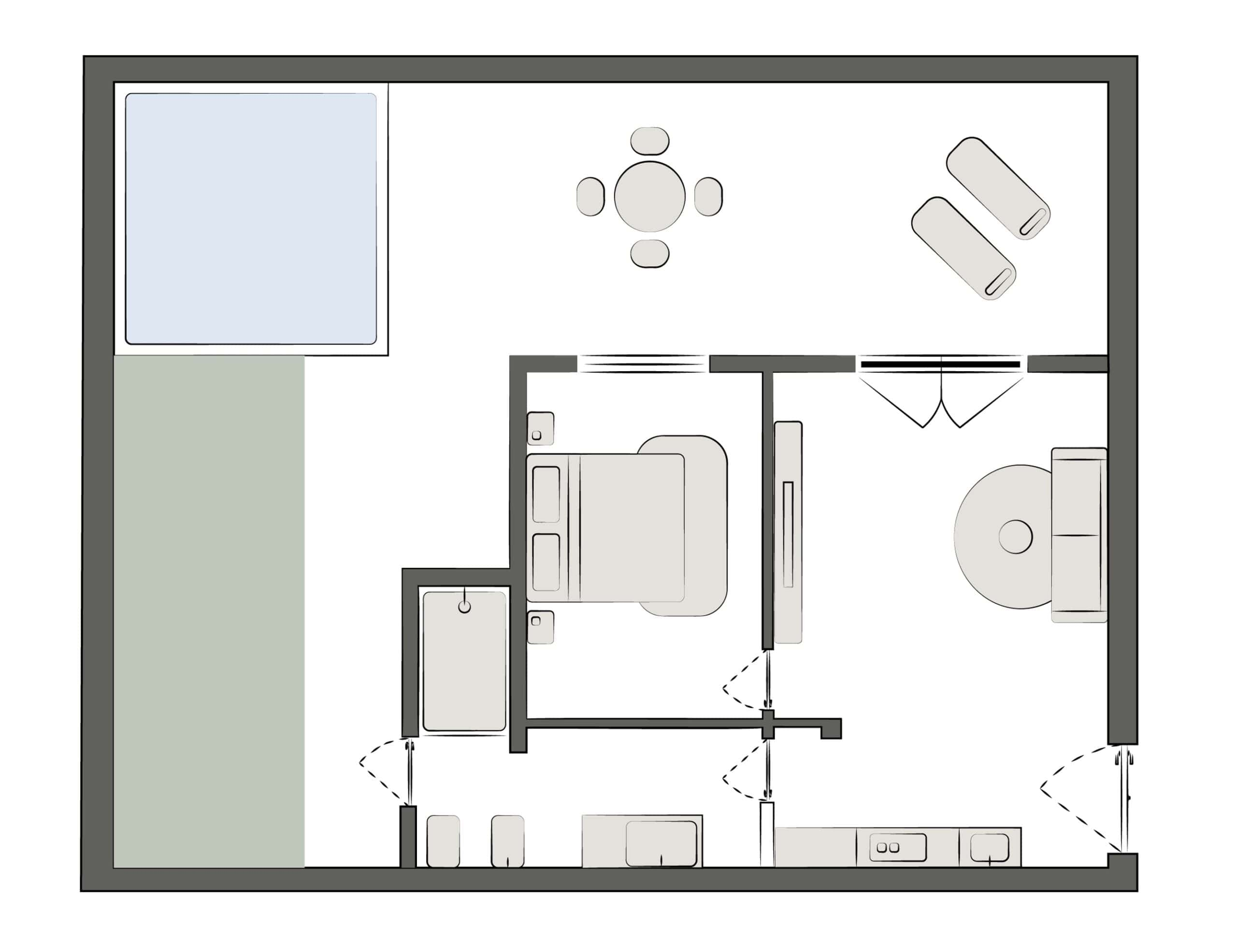 Garden Apartment for Sale Santa Maria – Branco Sea T1 Near Angulo Beach